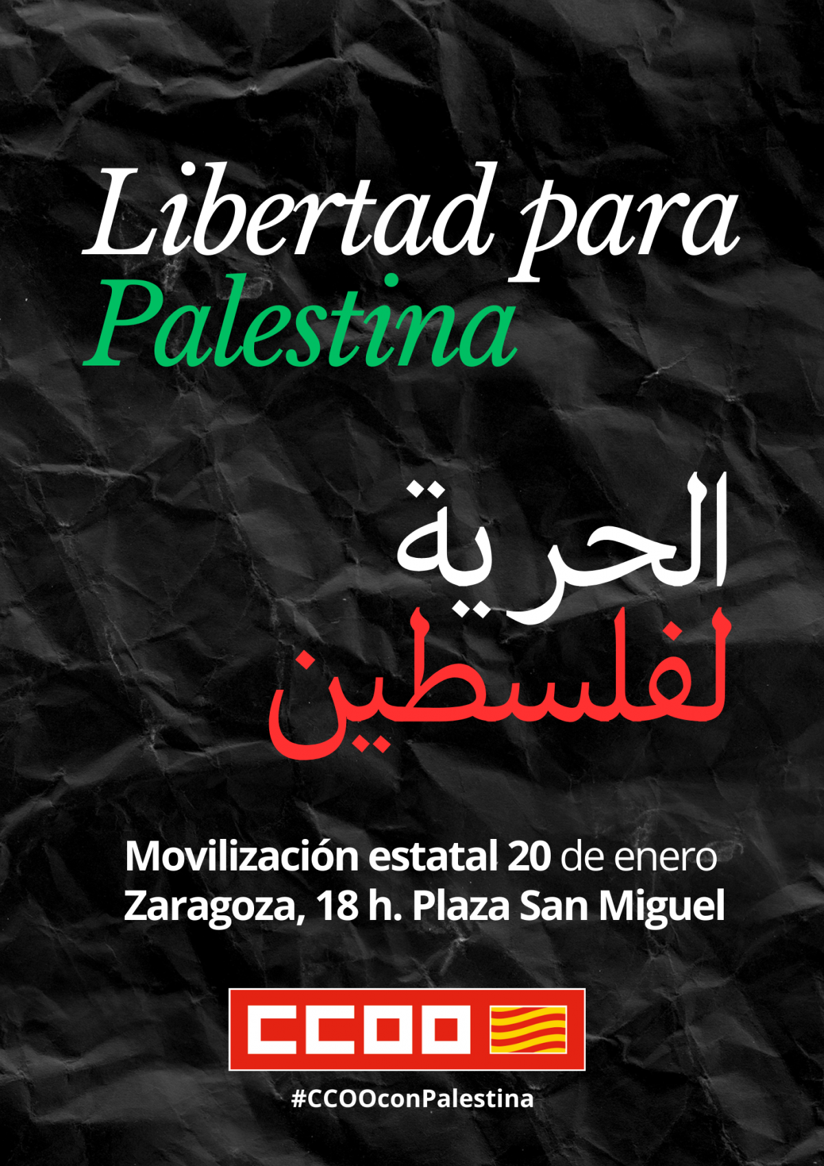 Cartel de la movilizacin de Zaragoza