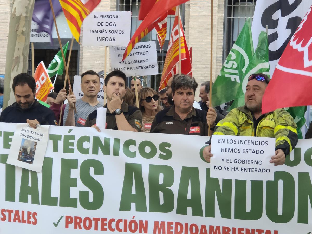 Concentración ante el Gobierno de Aragón