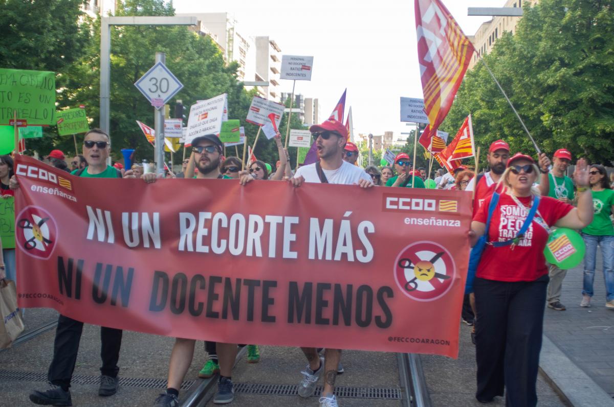Movilizaciones por la escuela pública en Aragón. 20 de mayo.