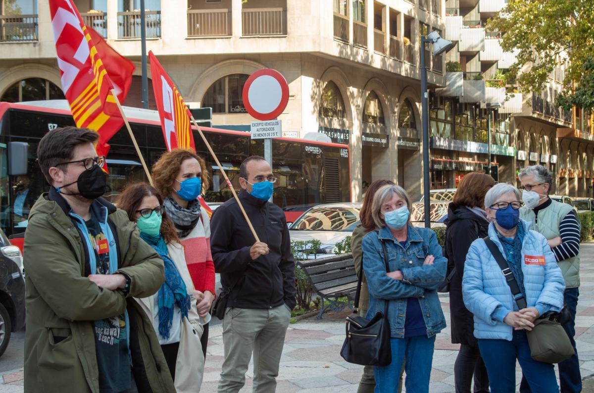 Concentracin en Zaragoza contra el fascismo y en solidaridad con la CGIL