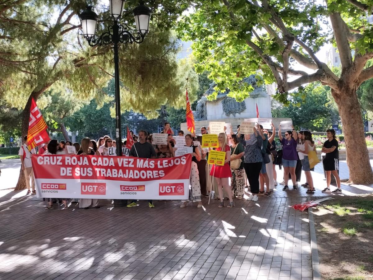 Concentracin trabajadores Cruz Roja