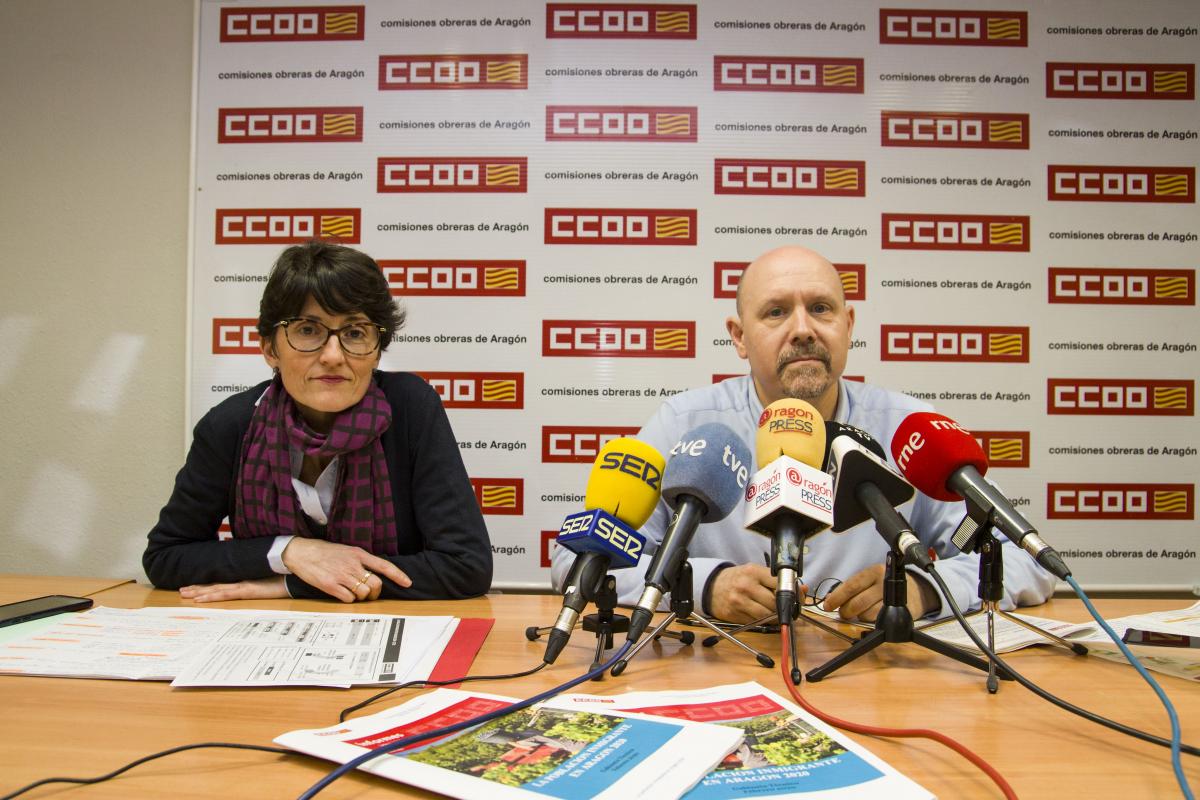 Marta Arjol y Manuel Pina durante la rueda de prensa