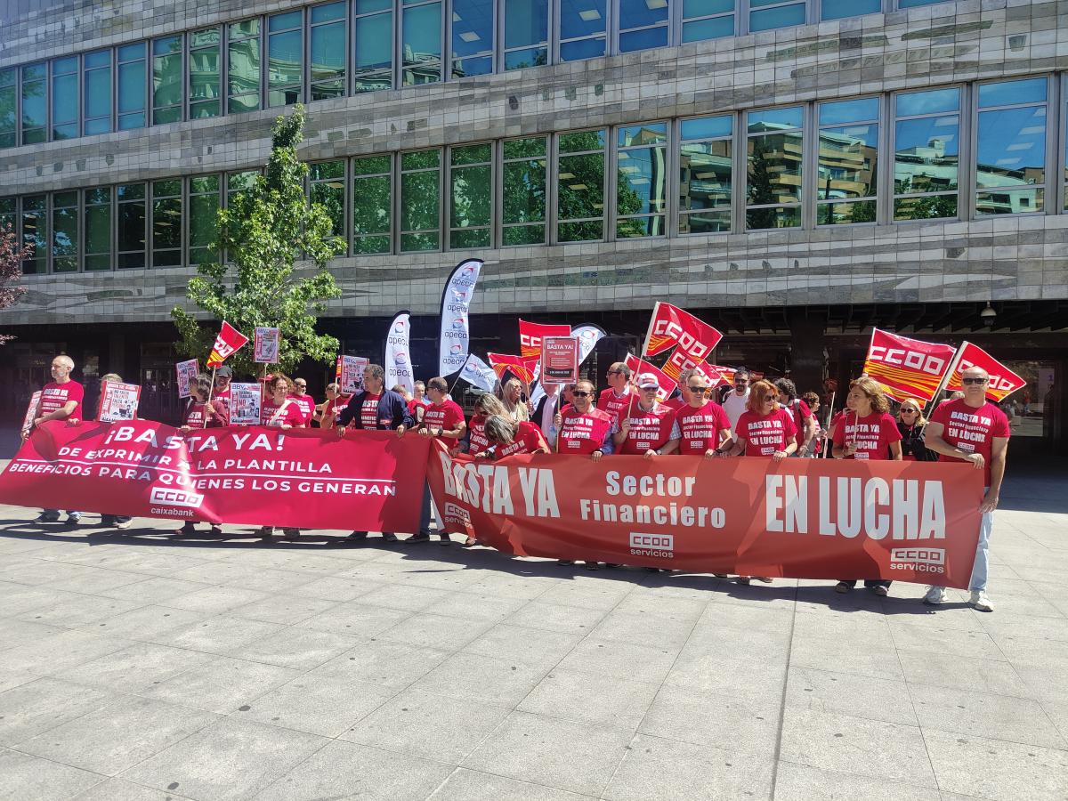 Sector Financiero en lucha. Ibercaja, Zaragoza.