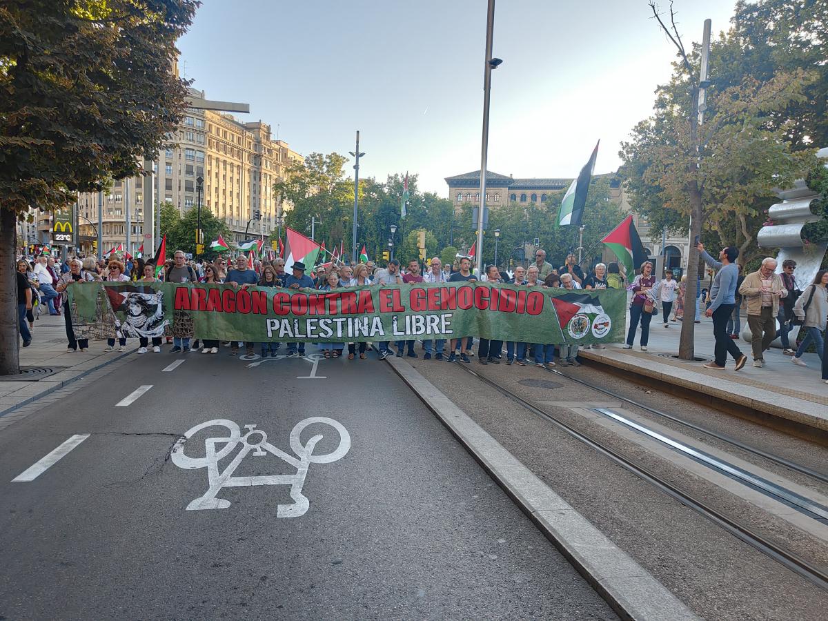 Manifestación en Zaragoza "Stop Genocidio en Gaza"