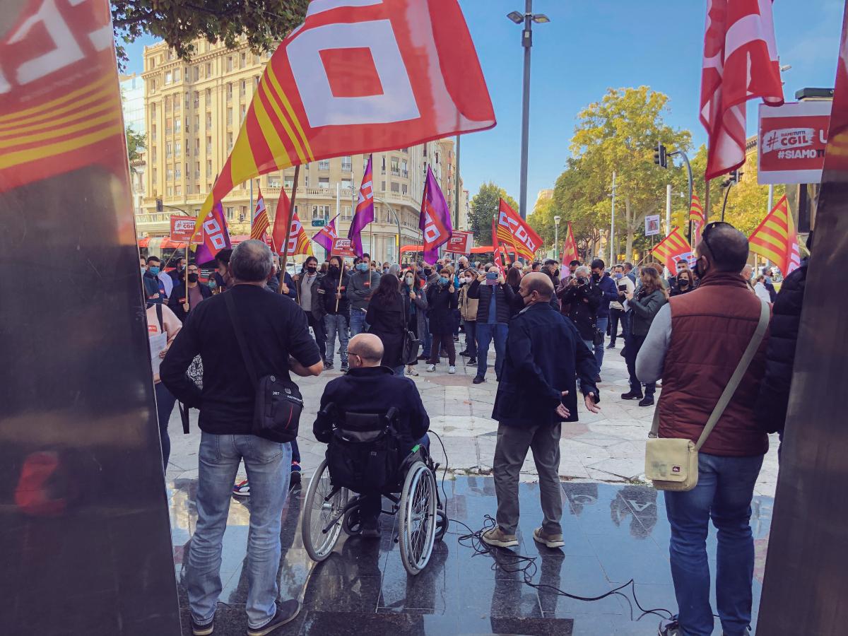 Imagen de la concentración en Zaragoza