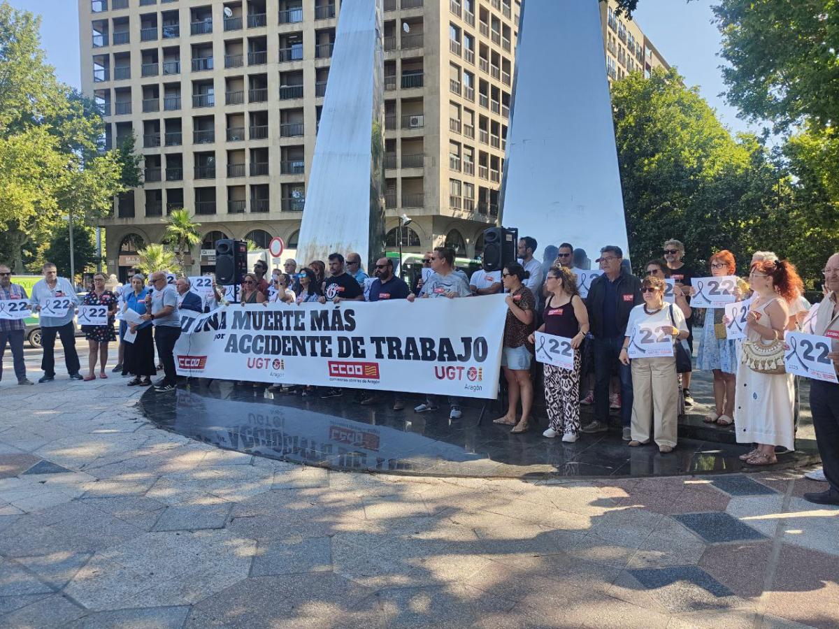 Concentracin por las tres ltimas vctimas mortales en accidente laboral en Aragn