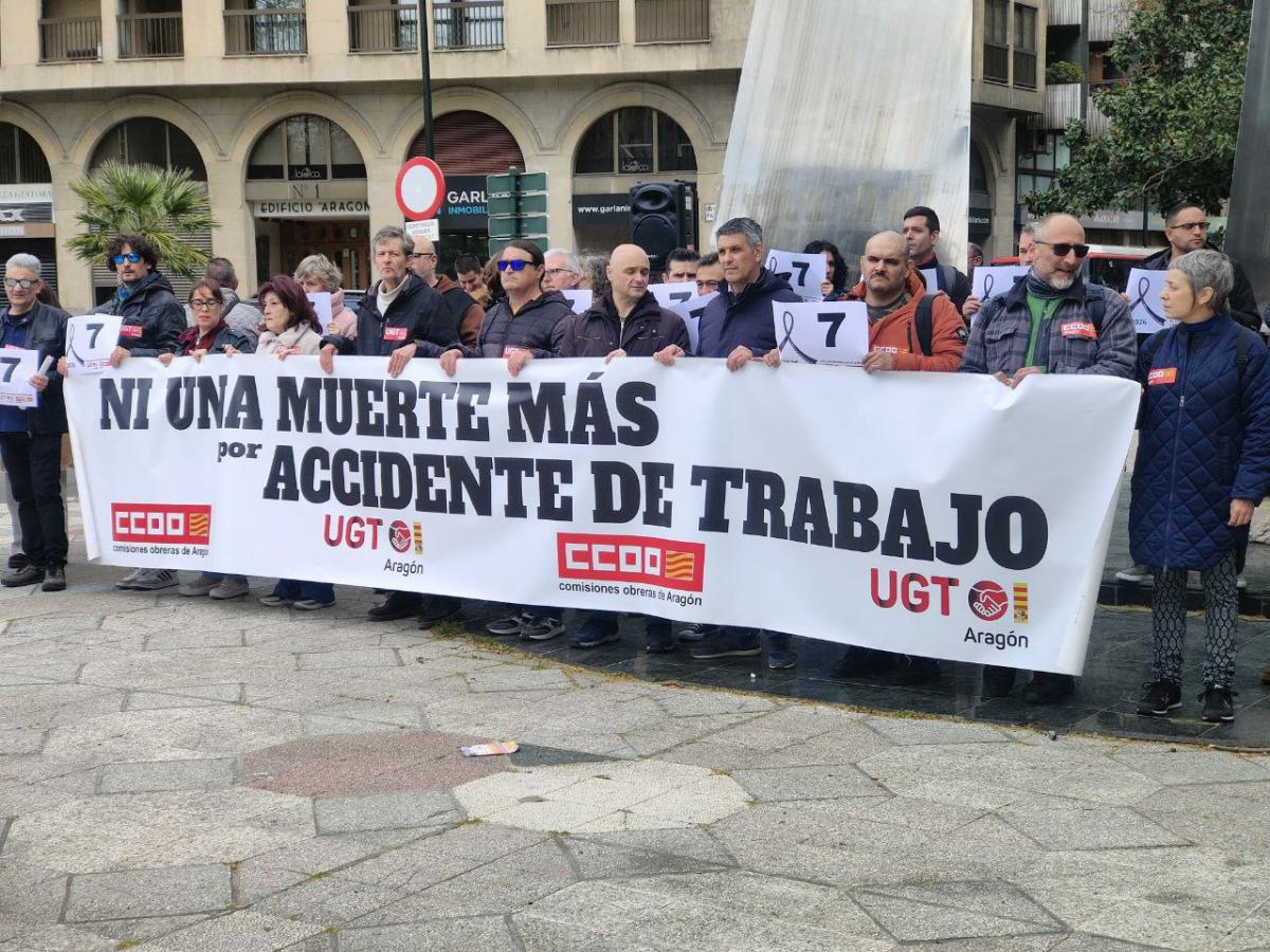 Concentración accidente mortal laboral Calatorao